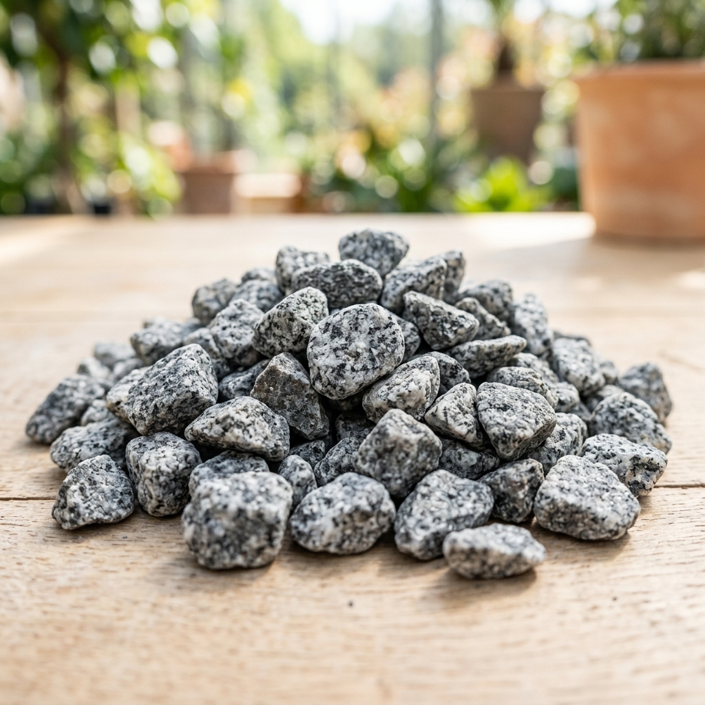 Sac de galet granit 10-25 mm pour paillage minéral et décoration de jardin méditerranéen