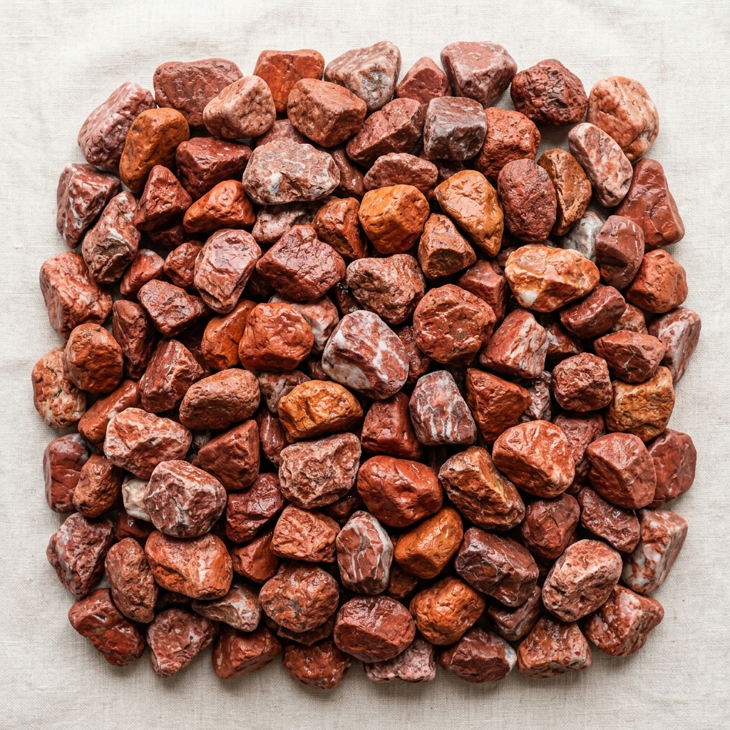 Galet Marbre Rouge 25-40 mm en sac pour décoration minérale méditerranéenne jardin
