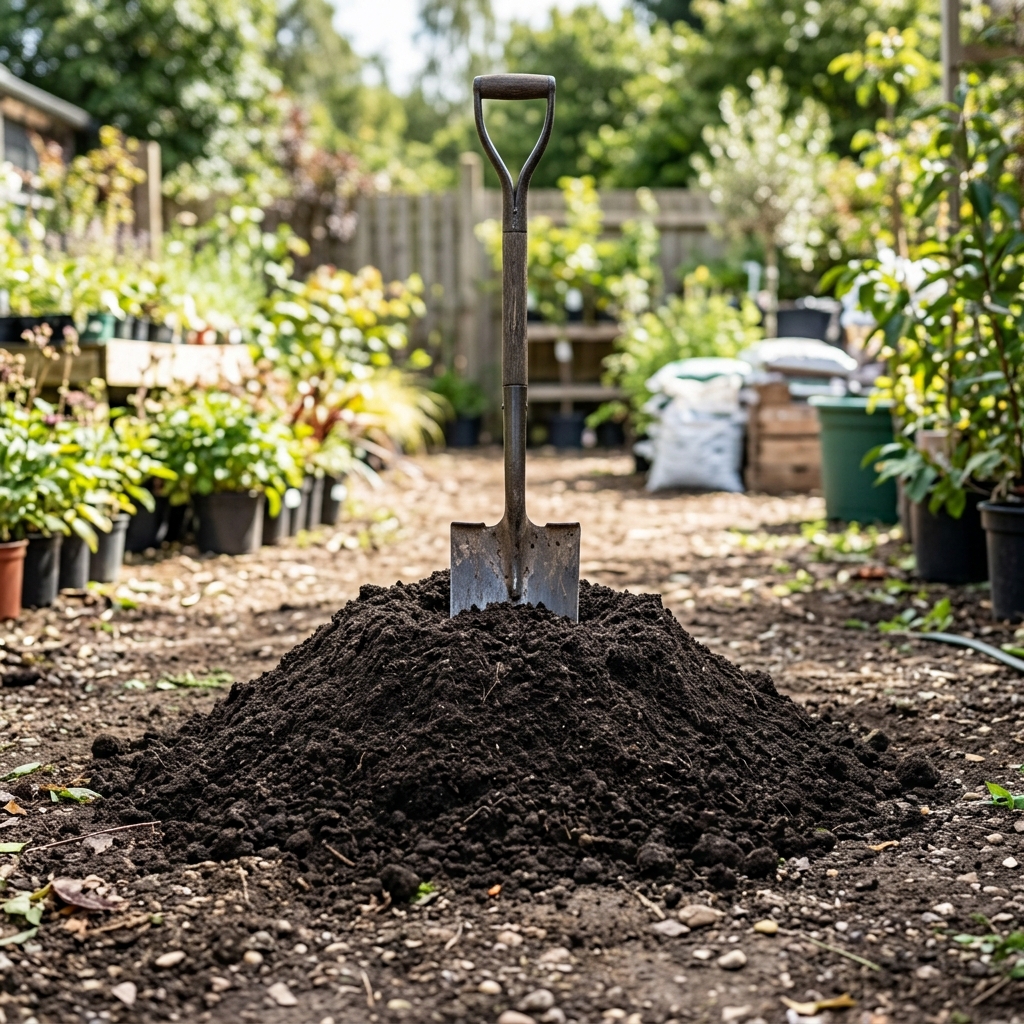 Sac de terreau horticole 50L ouvert sur substrat riche pour rempotage