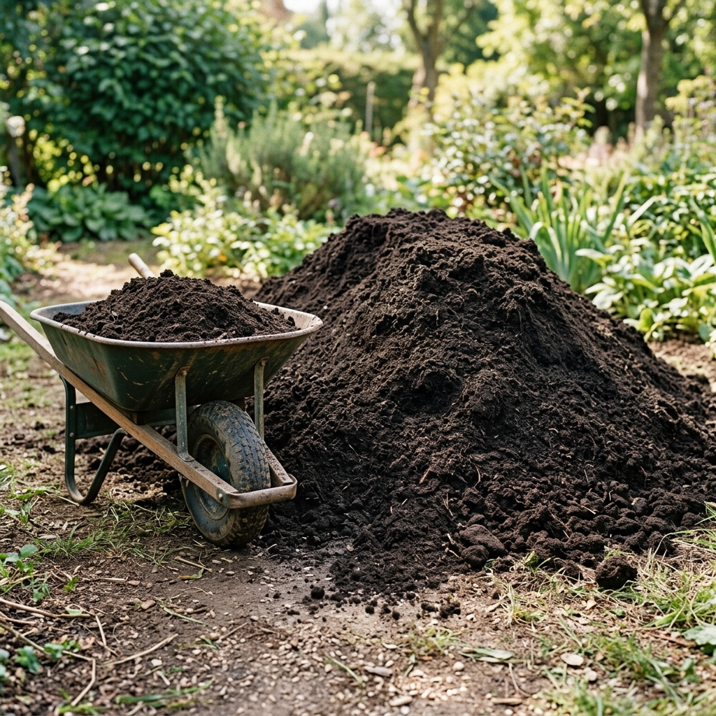 Sac de terreau horticole 70L ouvert prêt à l'emploi pour rempotage et plantation
