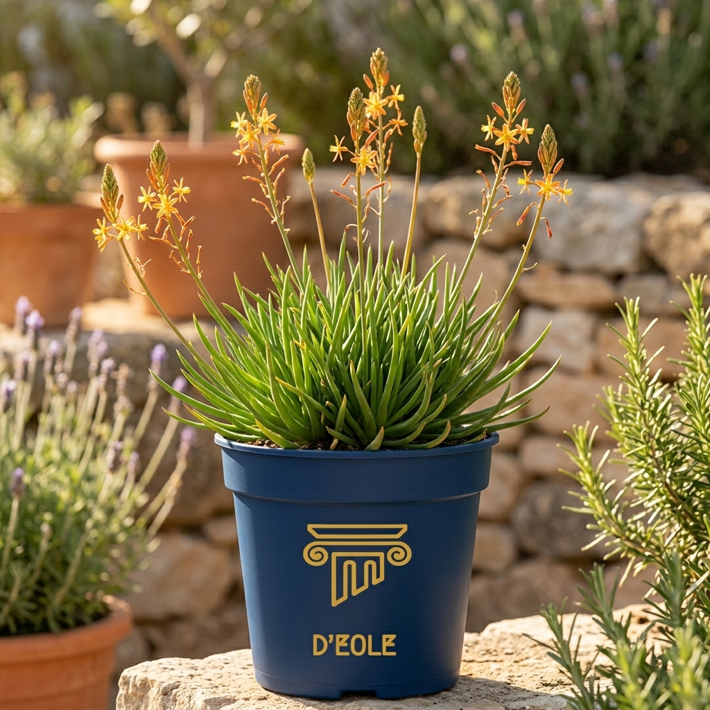 Bilbine en godet C3L, vivace méditerranéenne résistante à la sécheresse, production locale Istres